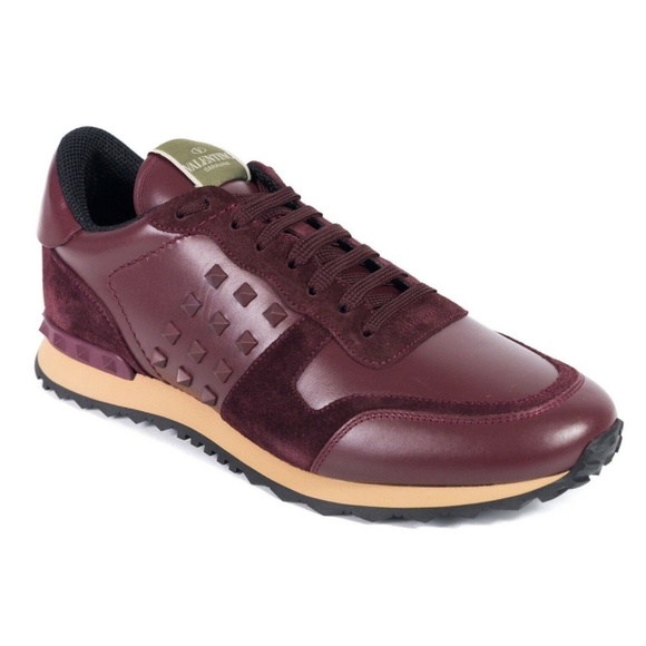 burgundy valentino sneakers